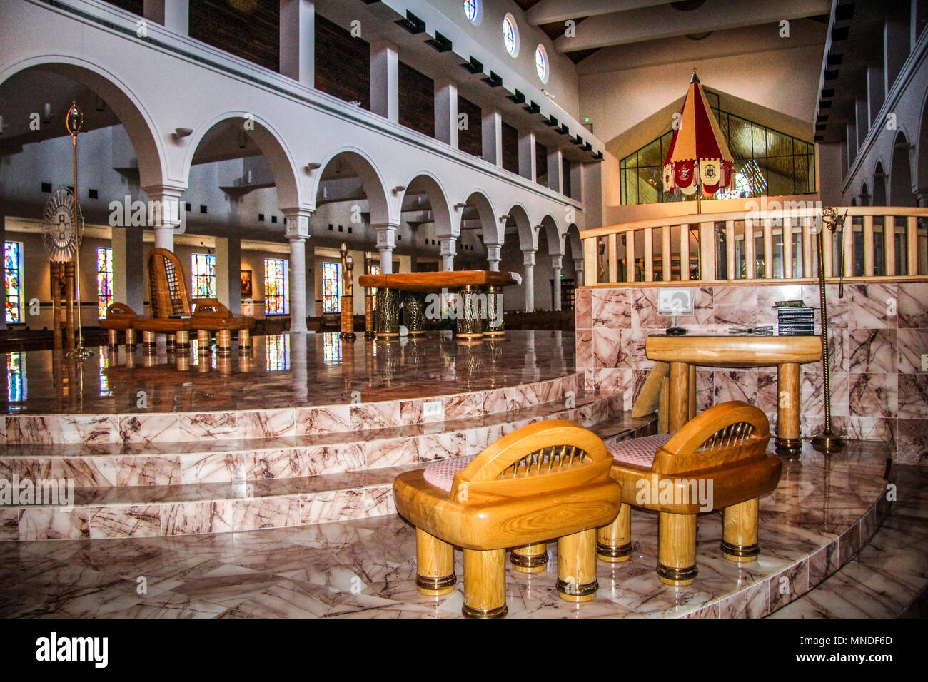 Basilique du Sanctuaire national de Marie, Reine de l'Univers à Orlando en Floride Banque D'Images