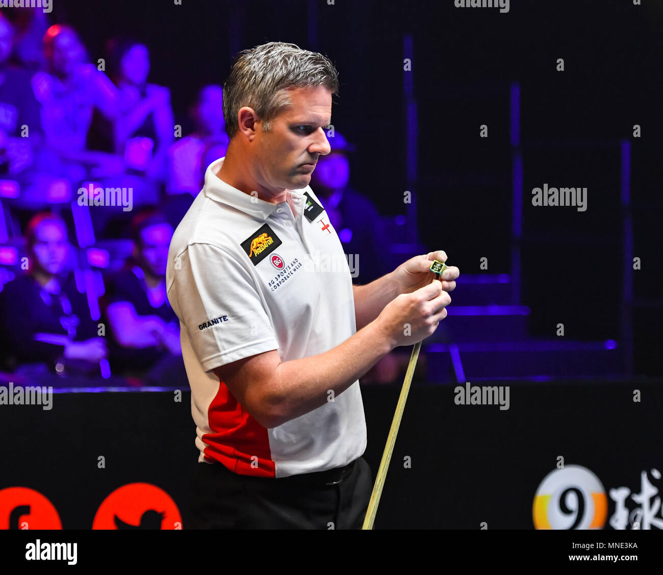 Shanghai, Chine. 16 mai, 2018. England's Mark Gray en action lors de la Coupe du monde 2018 : 1 piscine ronde - Angleterre contre l'Korean au gymnase (Luwan) Arena le mercredi, 16 mai 2018. SHANGHAI, CHINE. Credit : Taka Wu/Alamy Live News Banque D'Images