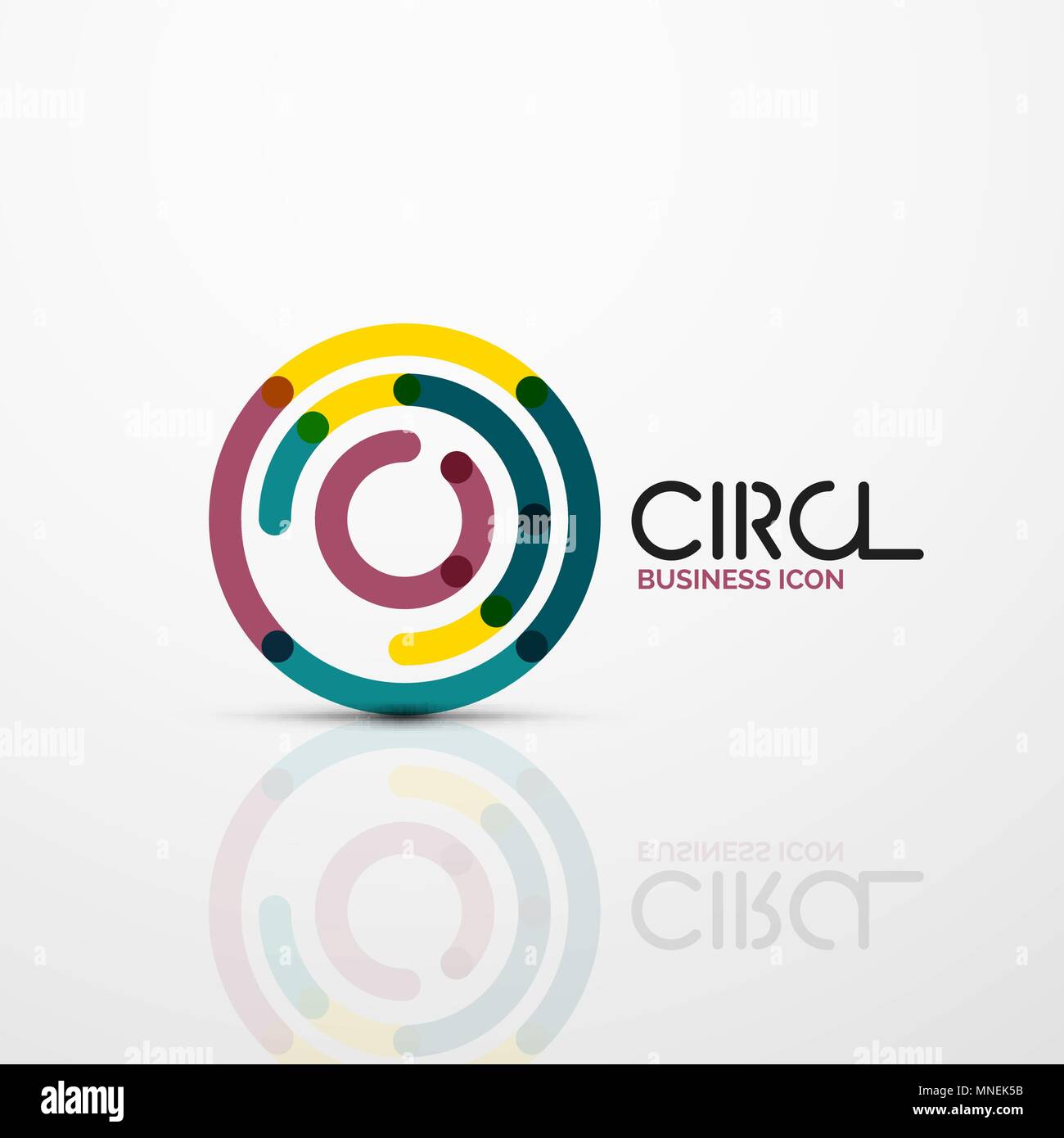 Abstract swirl logo lignes symbole, icône de cercle. Abstract swirl logo lignes symbole, icône de cercle. La conception de style linéaire minimal vecteur Illustration de Vecteur