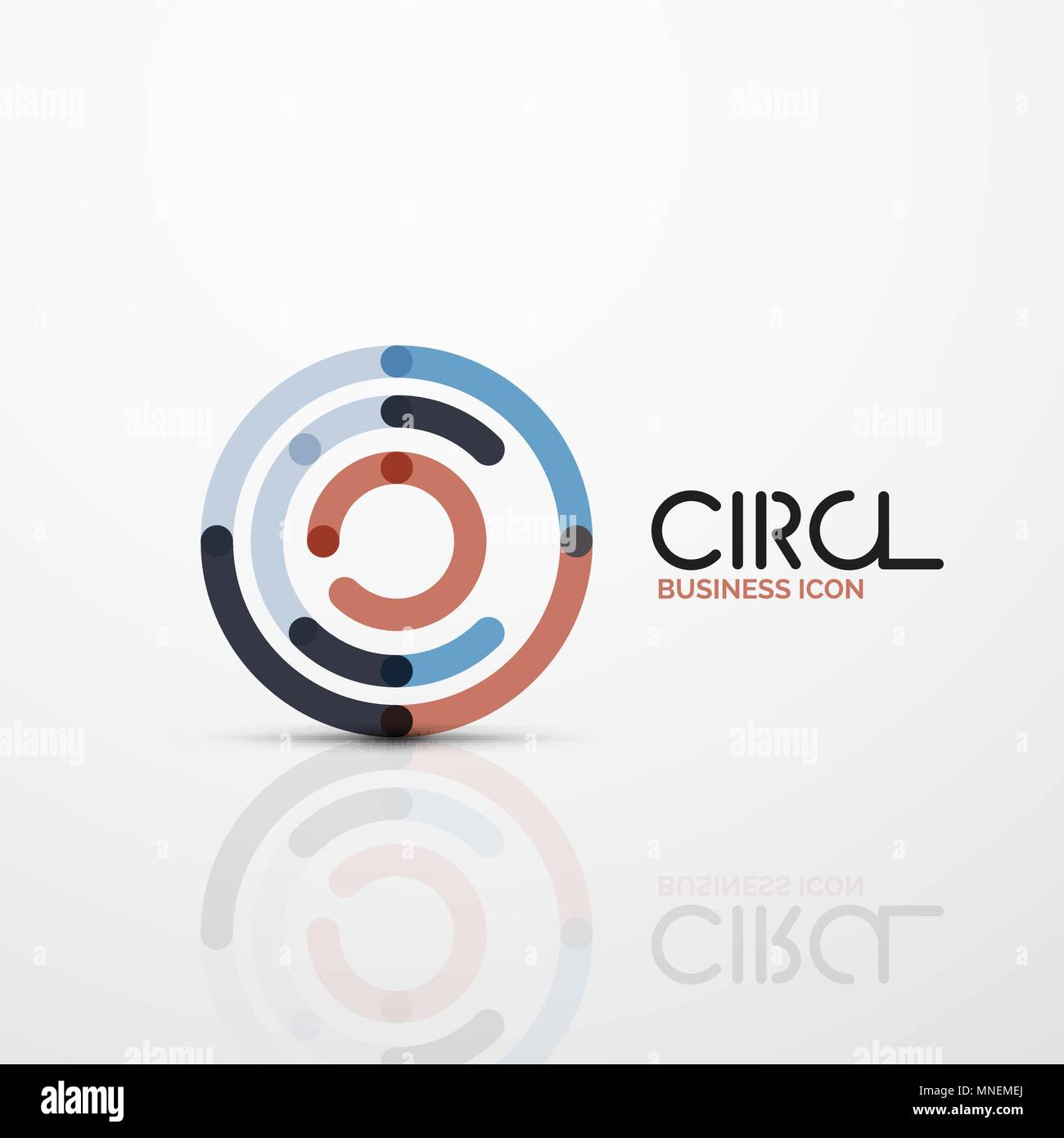 Abstract swirl logo lignes symbole, icône de cercle. Abstract swirl ...