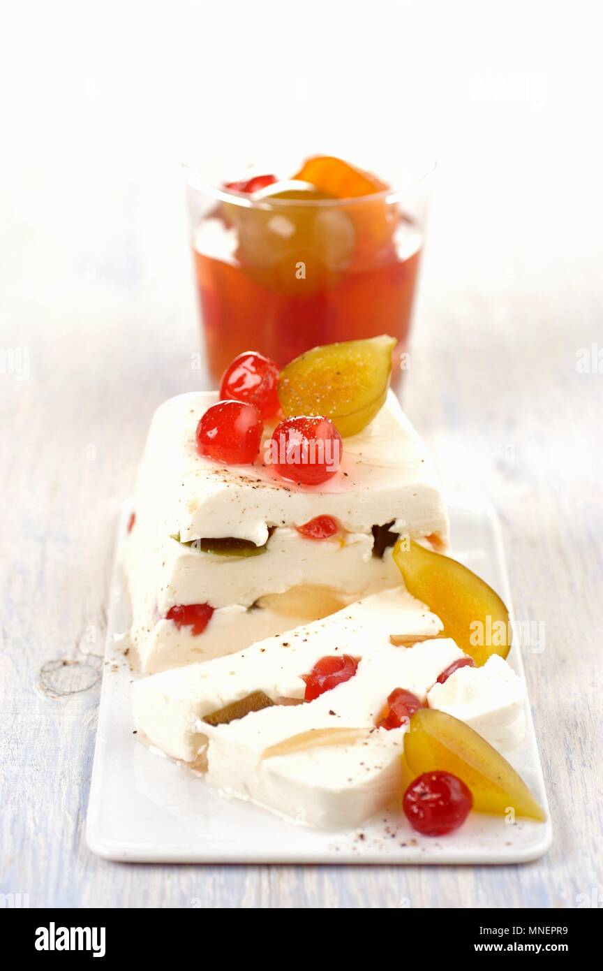 Dolce alla mostarda di frutta (dessert de fruits confits, Italie) Banque D'Images