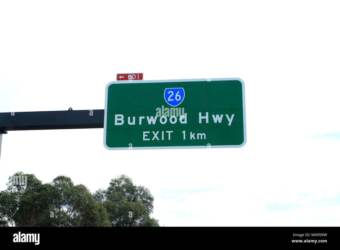 Burwood Highway pancarte à Melbourne Australie Victoria Banque D'Images