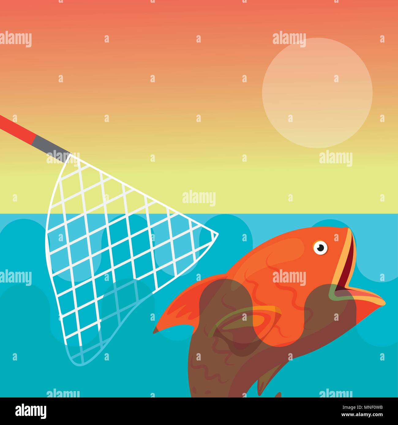 Poisson de pêche cartoon Illustration de Vecteur