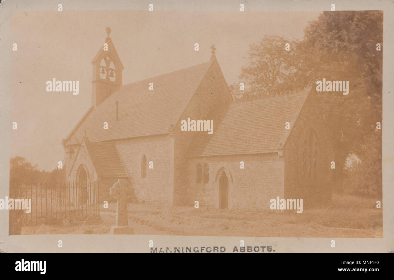 Vintage Photo d'abbés Manningford Église, Wiltshire, England, UK Banque D'Images