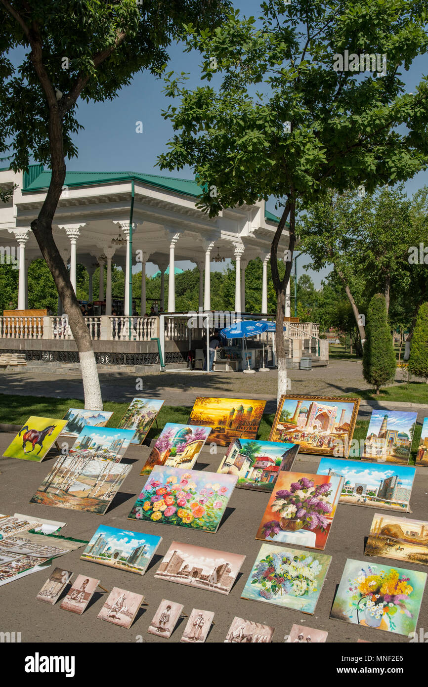 Art Show sur le Broadway, Tachkent, Ouzbékistan Banque D'Images