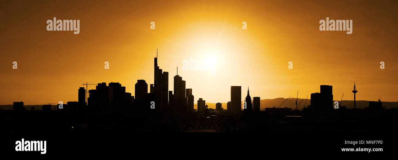 Skyline d'une ville allemande comme un panorama d'ossature Banque D'Images