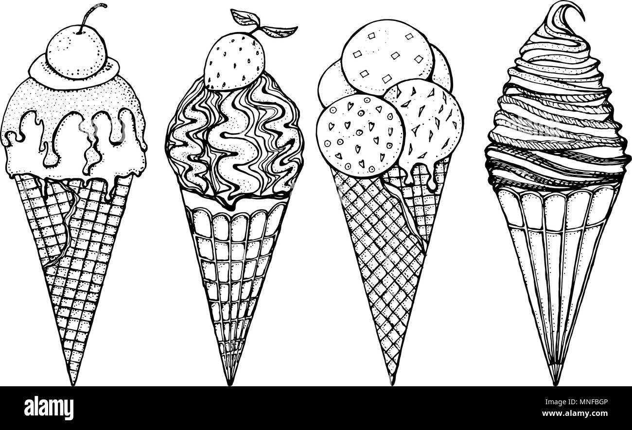 Sweet Realiste La Creme Glacee Au Caramel Et Chocolat Cornet Gaufre Et Sucettes Et Gelee De