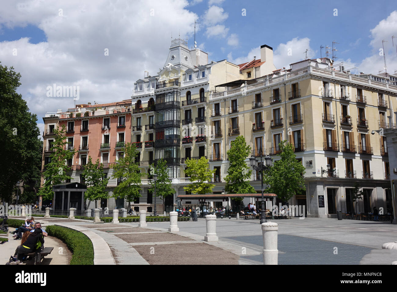 Bel immeuble, Calle de Bailén, Madrid Banque D'Images