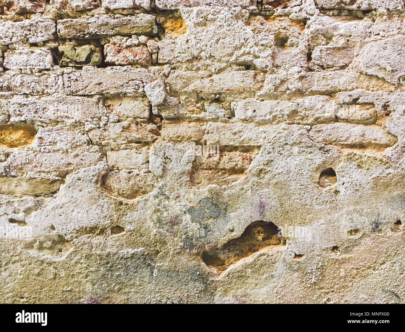 Old brick wall texture fond urbain Banque D'Images