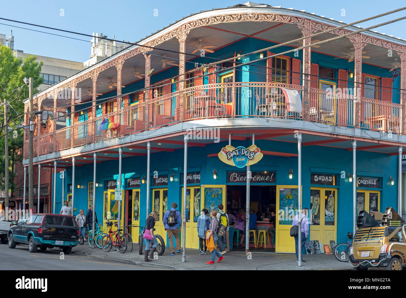 La Nouvelle-Orléans, Louisiane - un restaurant dans le Faubourg Marigny quartier. Banque D'Images