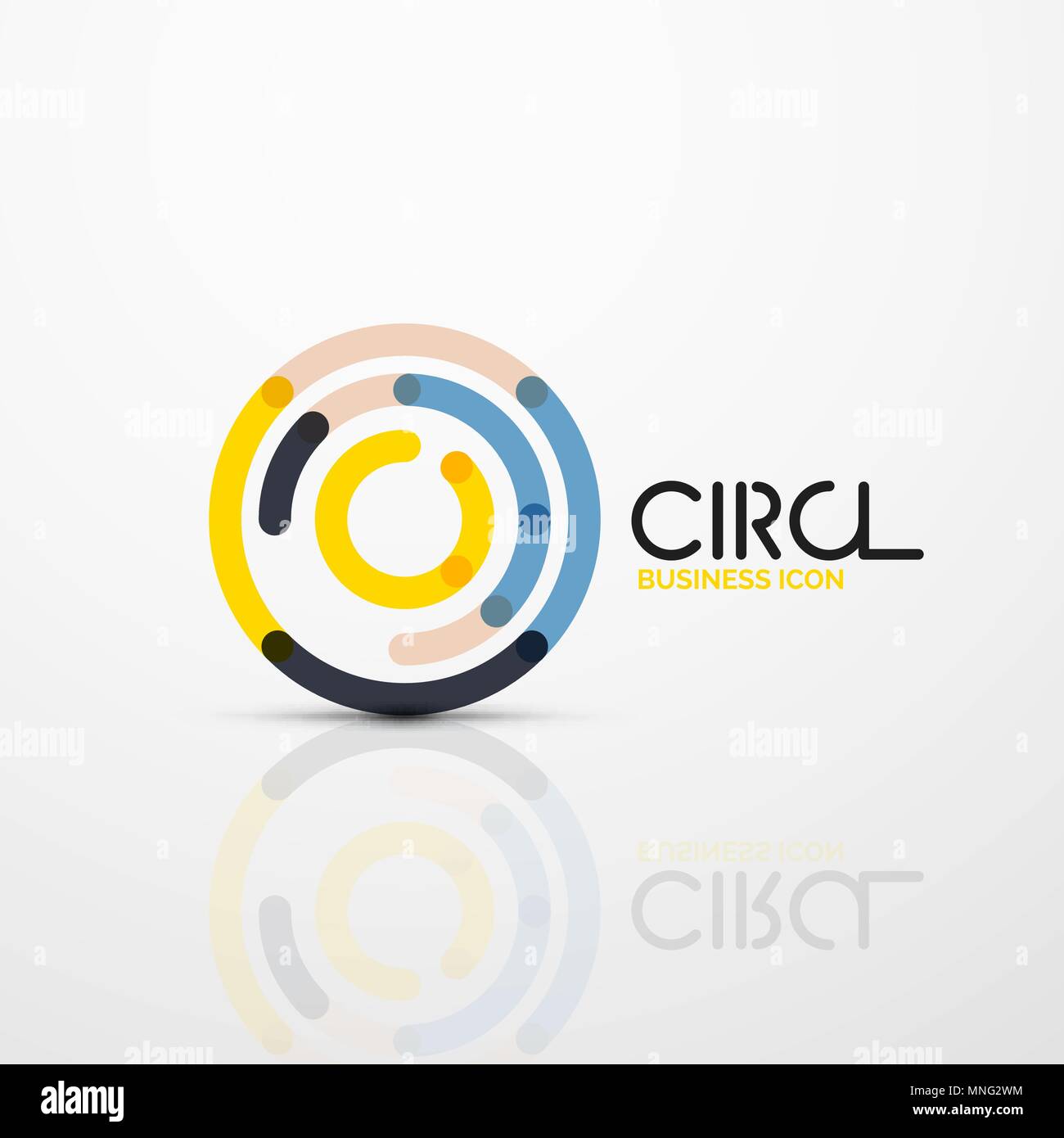 Abstract swirl logo lignes symbole, icône de cercle. Abstract swirl ...