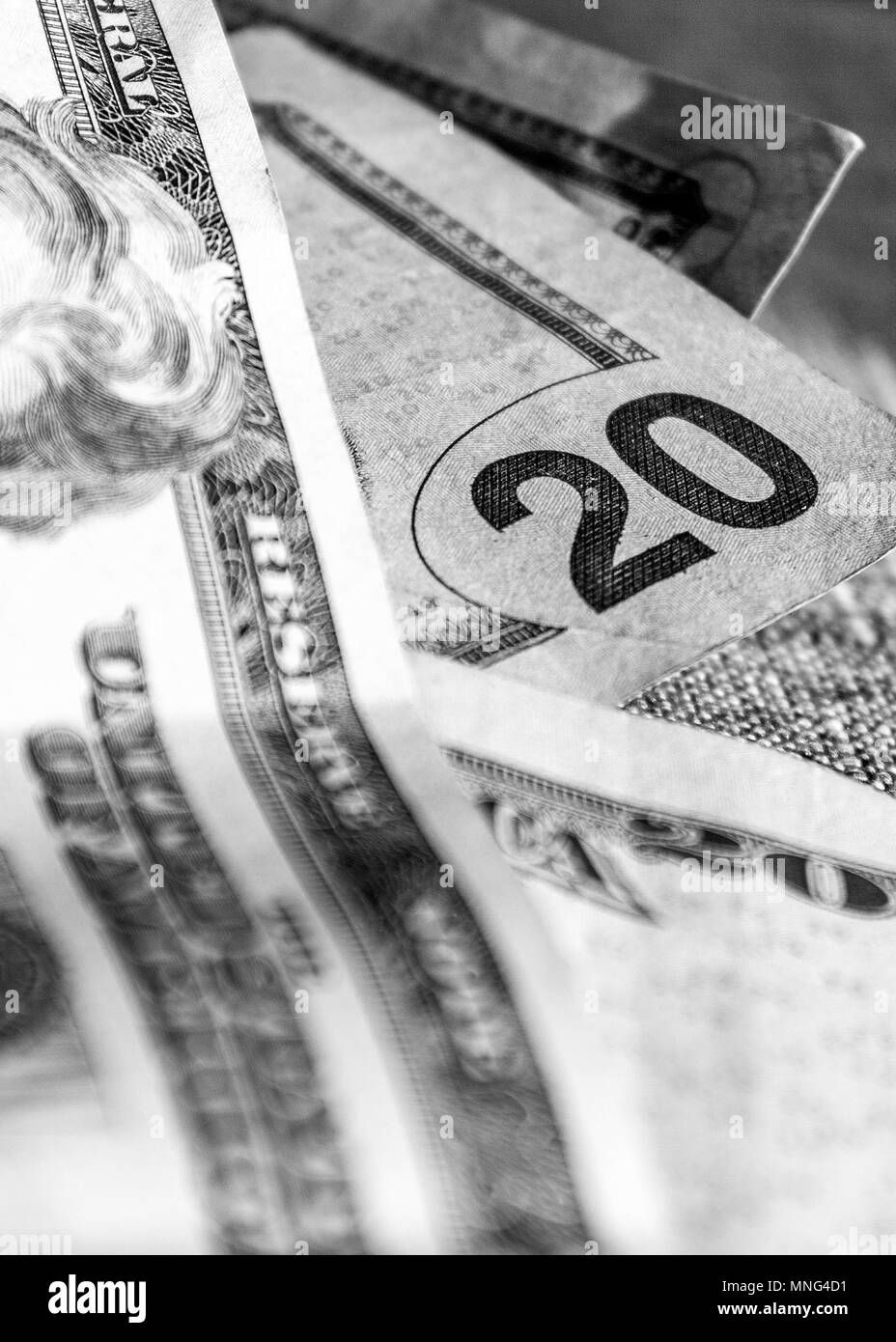 L'argent comptant - dollar américain Banque D'Images