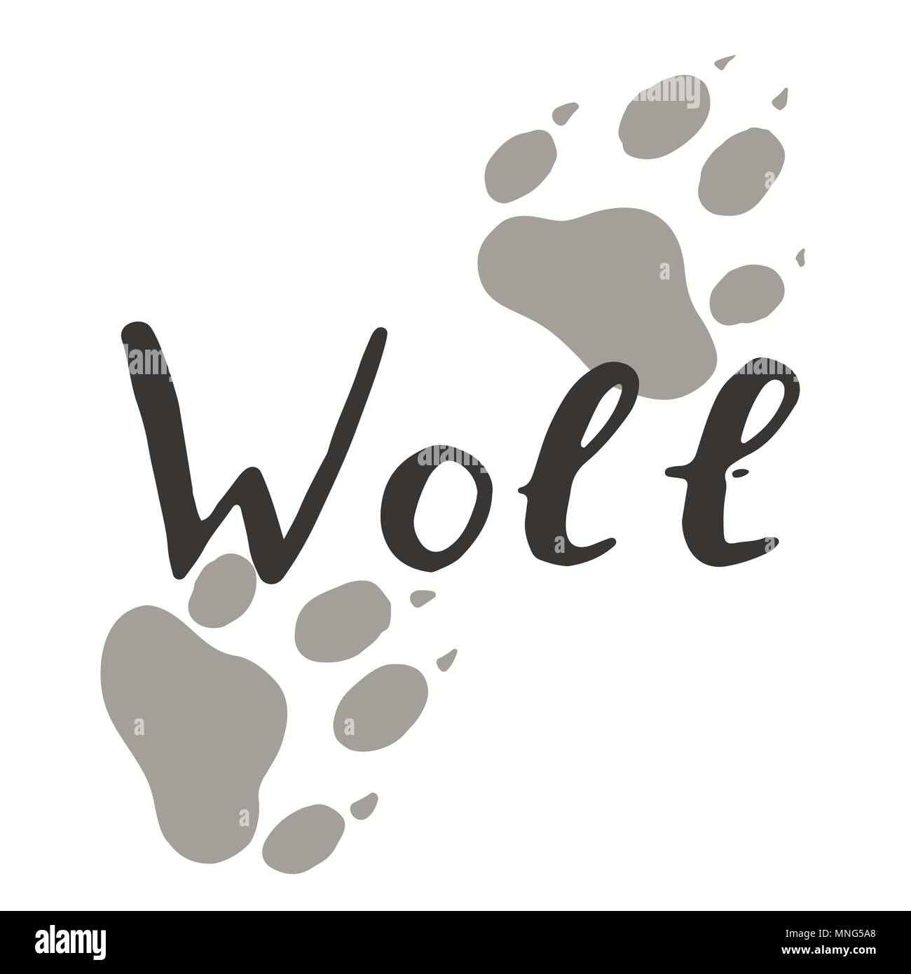 l empreinte d un loup image vectorielle stock alamy alamy