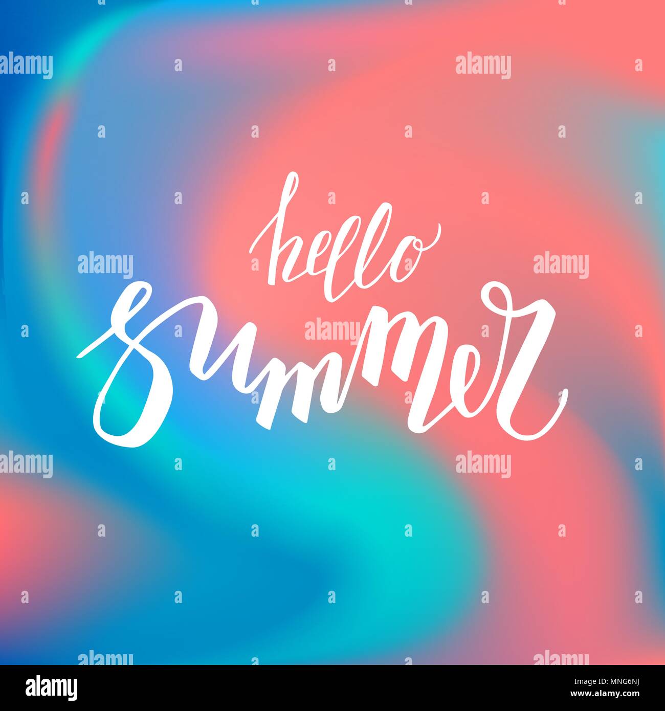 Hello summer card Illustration de Vecteur