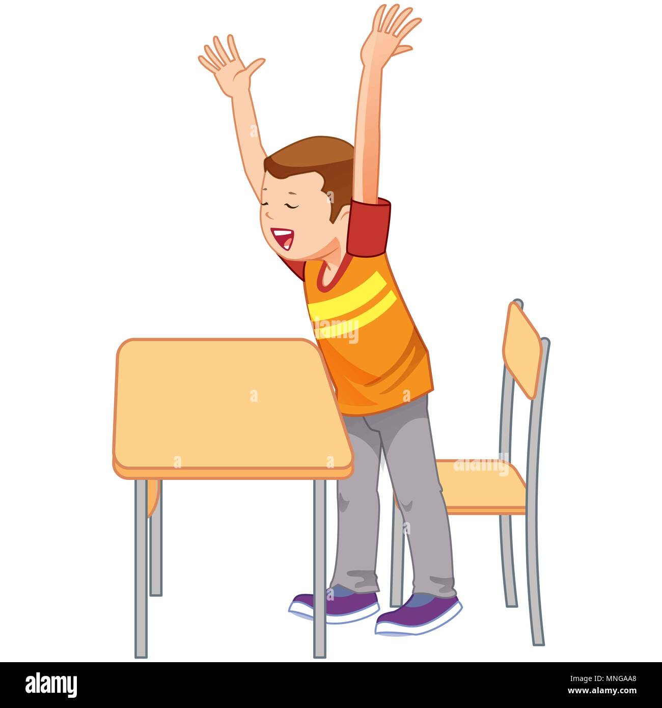 Lever La Main En Classe En Anglais Lever la main d'étudiants Image Vectorielle Stock - Alamy