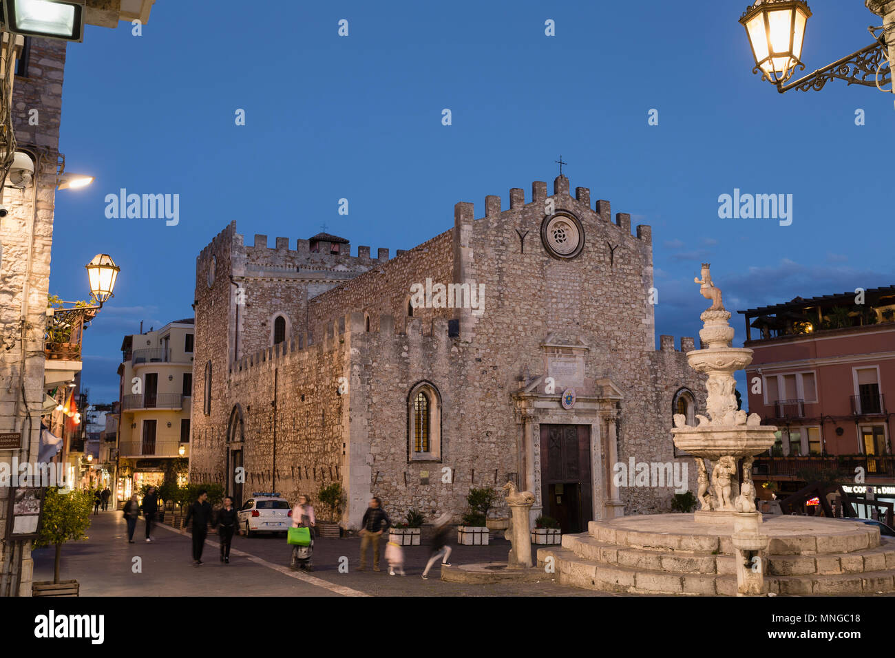Duomo (cathédrale) de Taormina, Sicile. Banque D'Images