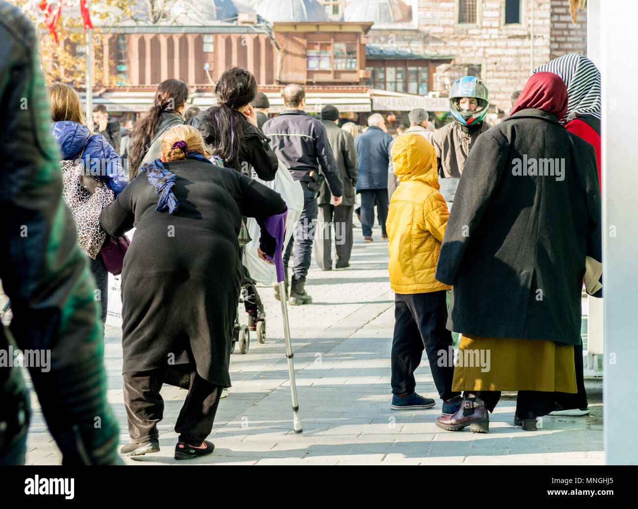 Istanbul, Turquie - 06 janvier 2018 : dans le quartier touristique de la ville d'Istanbul Eminönü, Turquie Banque D'Images