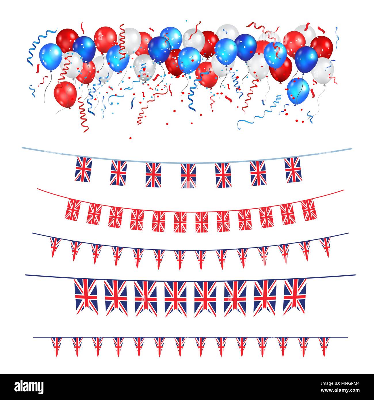 Drapeaux Union Jack Illustration de Vecteur