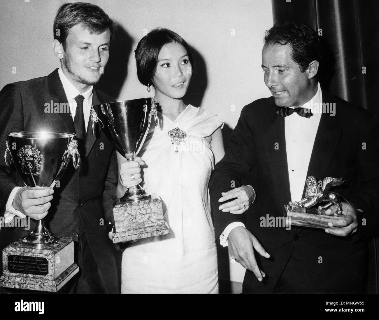 Jacques Perrin, coupe volpi pour un uomo un metà, Natalia arinbasarova volpi Cup pour la première enseignante, Gillo Pontecorvo, Golden Lion pour la bataille d'Alger, festival de Venise 1966 Banque D'Images