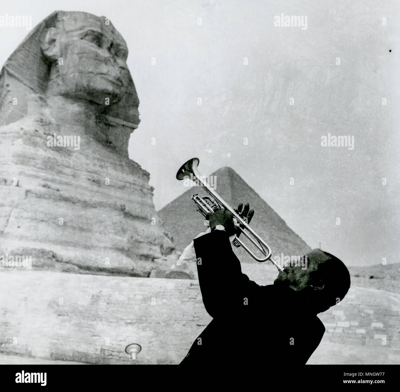 Louis Armstrong, l'Egypte 1961 Banque D'Images