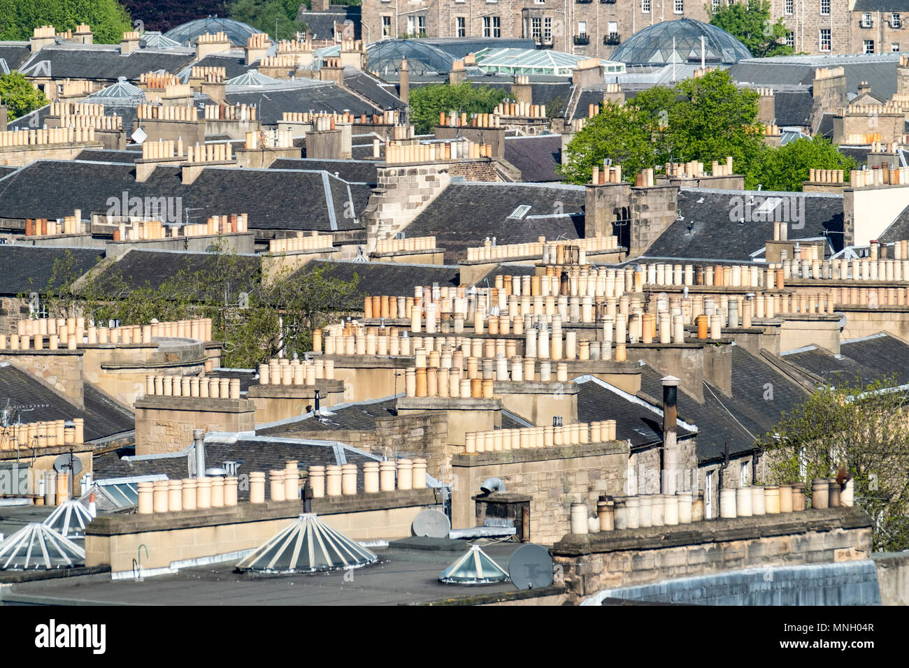 Vue sur les toits de la nouvelle ville d'Édimbourg, Écosse, Royaume-Uni, UK Banque D'Images