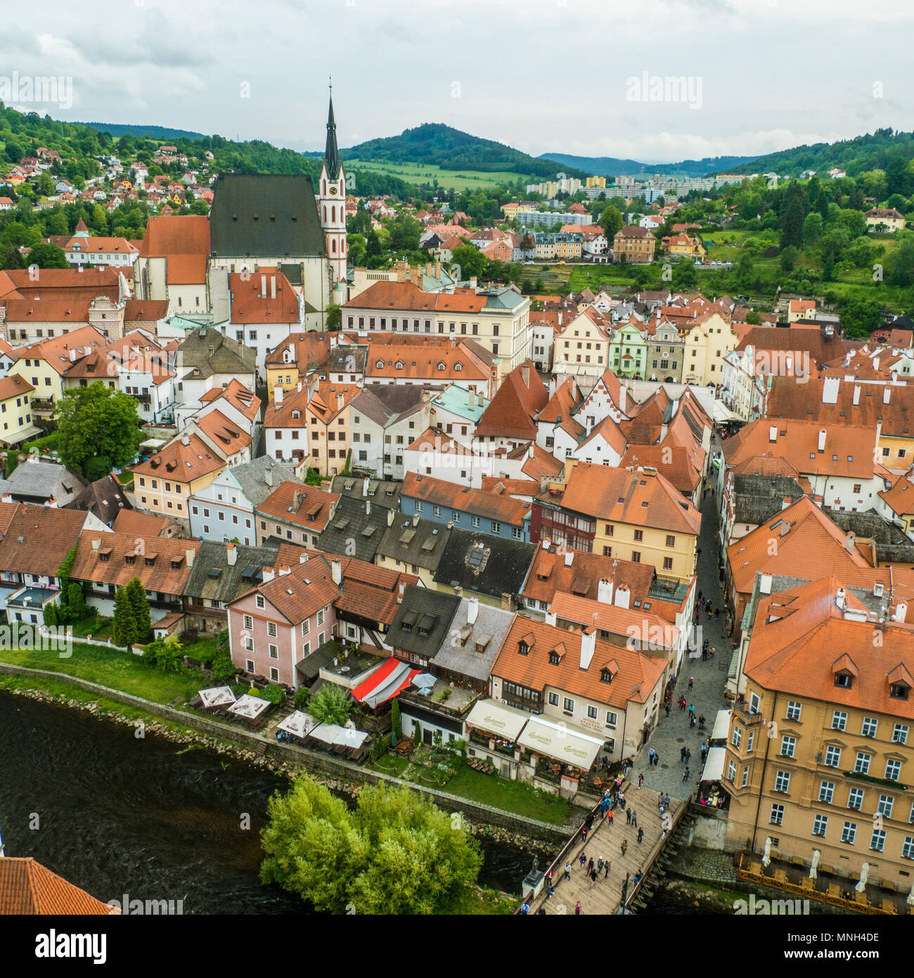 Cesky Krumlov sur la Vltava, République tchèque Republc Banque D'Images