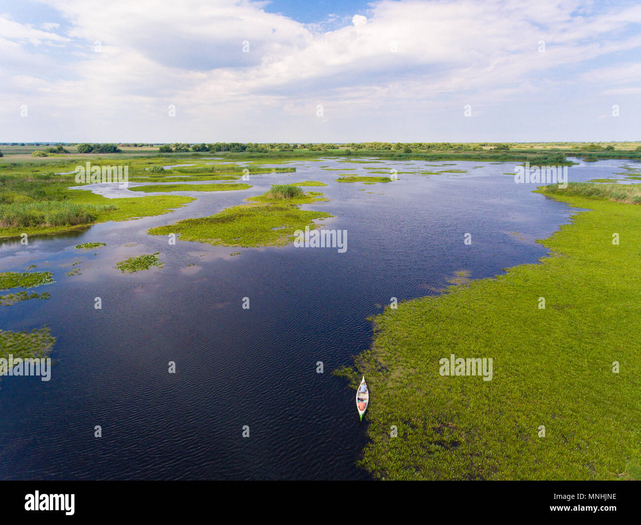 Le Delta du Danube Roumanie Banque D'Images