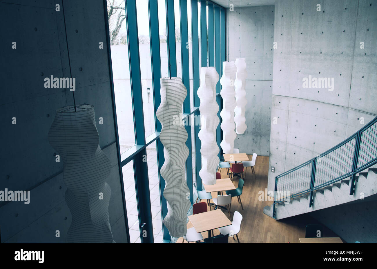 WEIL AM RHEIN, ALLEMAGNE - Avril 2018 : bâtiment de Tadao Ando à Vitra Campus. Banque D'Images