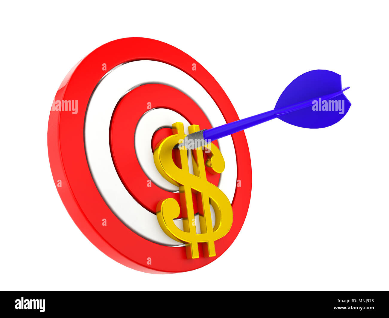 Ciblage Dart sur l'argent, d'affaires et financiers concept Banque D'Images