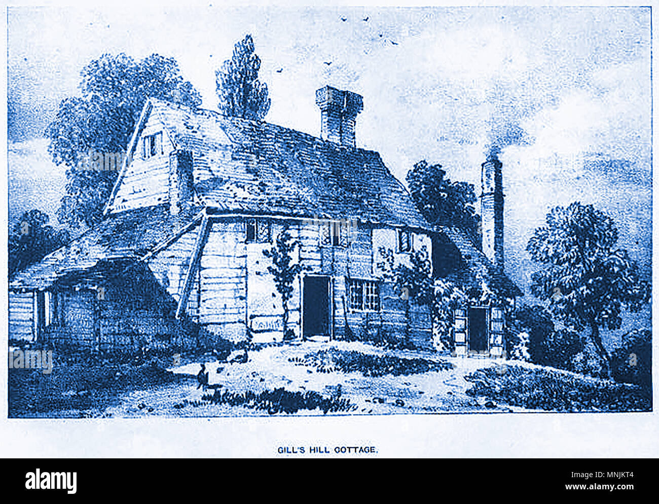 L'affaire du meurtre d'Elstree / Radlett de l'avocat William Weare - Gill's Hill Cottage Banque D'Images