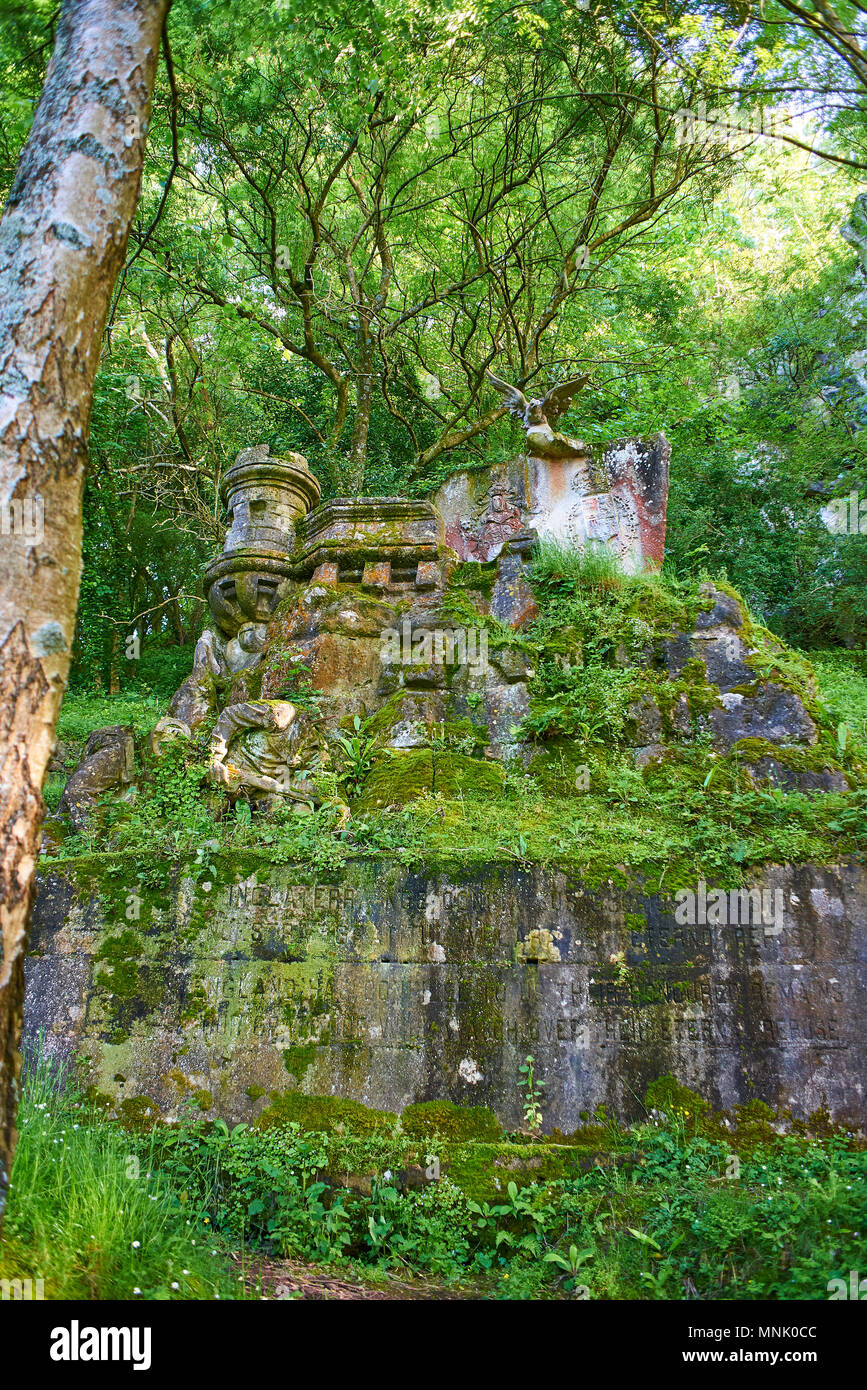 Vestiges de l'cimetière anglais du Monte Urgull. Dans ce cimetière reposent les soldats anglais qui sont morts dans la première guerre carliste. San Sebastian. L'Espagne. Banque D'Images