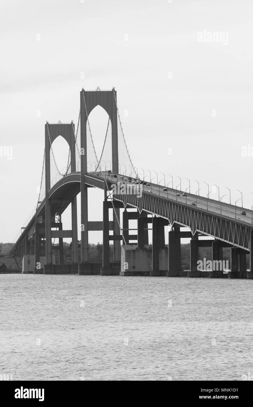L'Claiborne Pell pont de Newport, Newport, Rhode Island, USA Banque D'Images