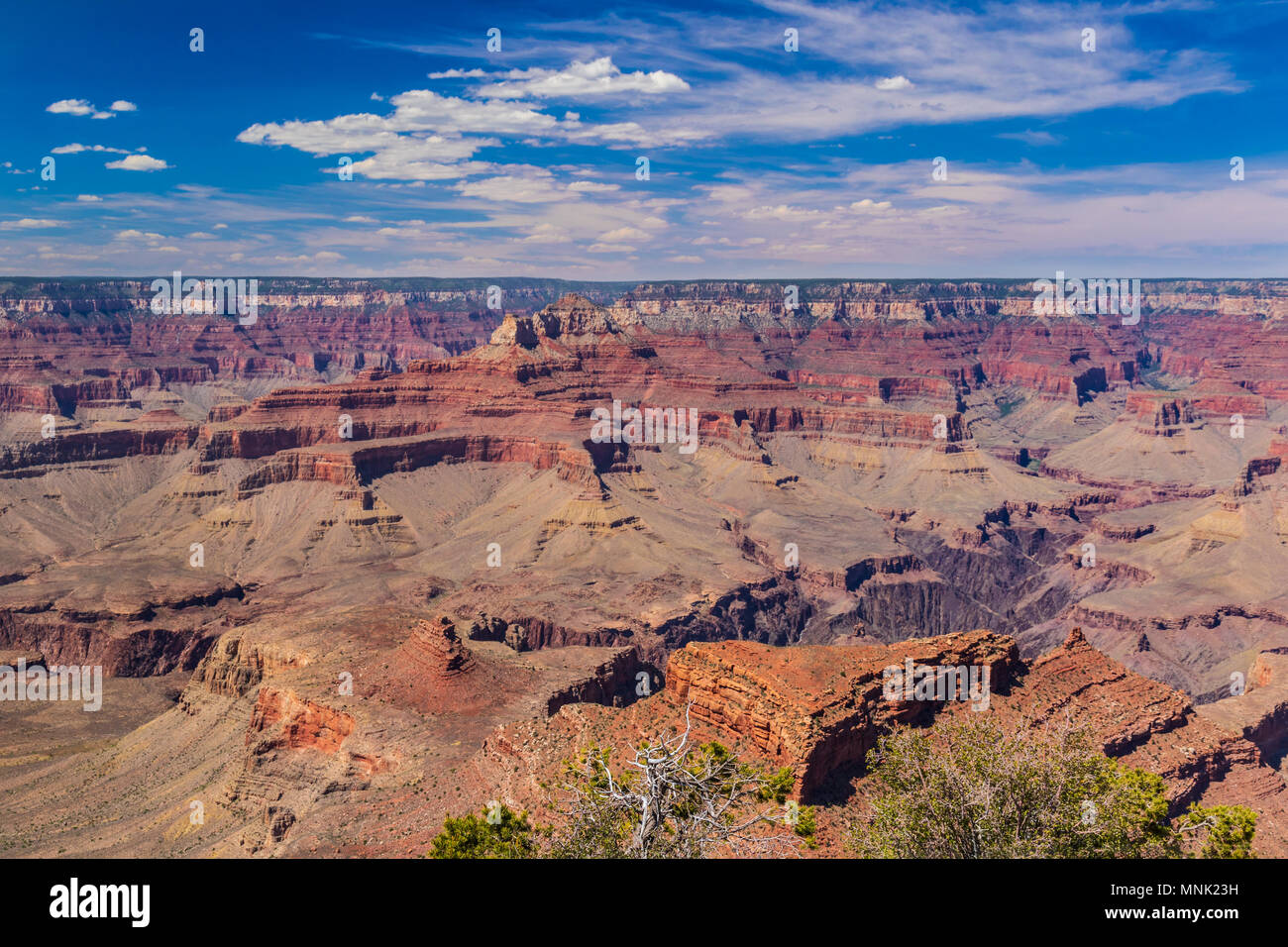 Grand Canyon, vu de la rive sud du point de Maricopa. Grand Canyon, comme vu à partir d'outlook au South Rim's Point de Maricopa. Banque D'Images