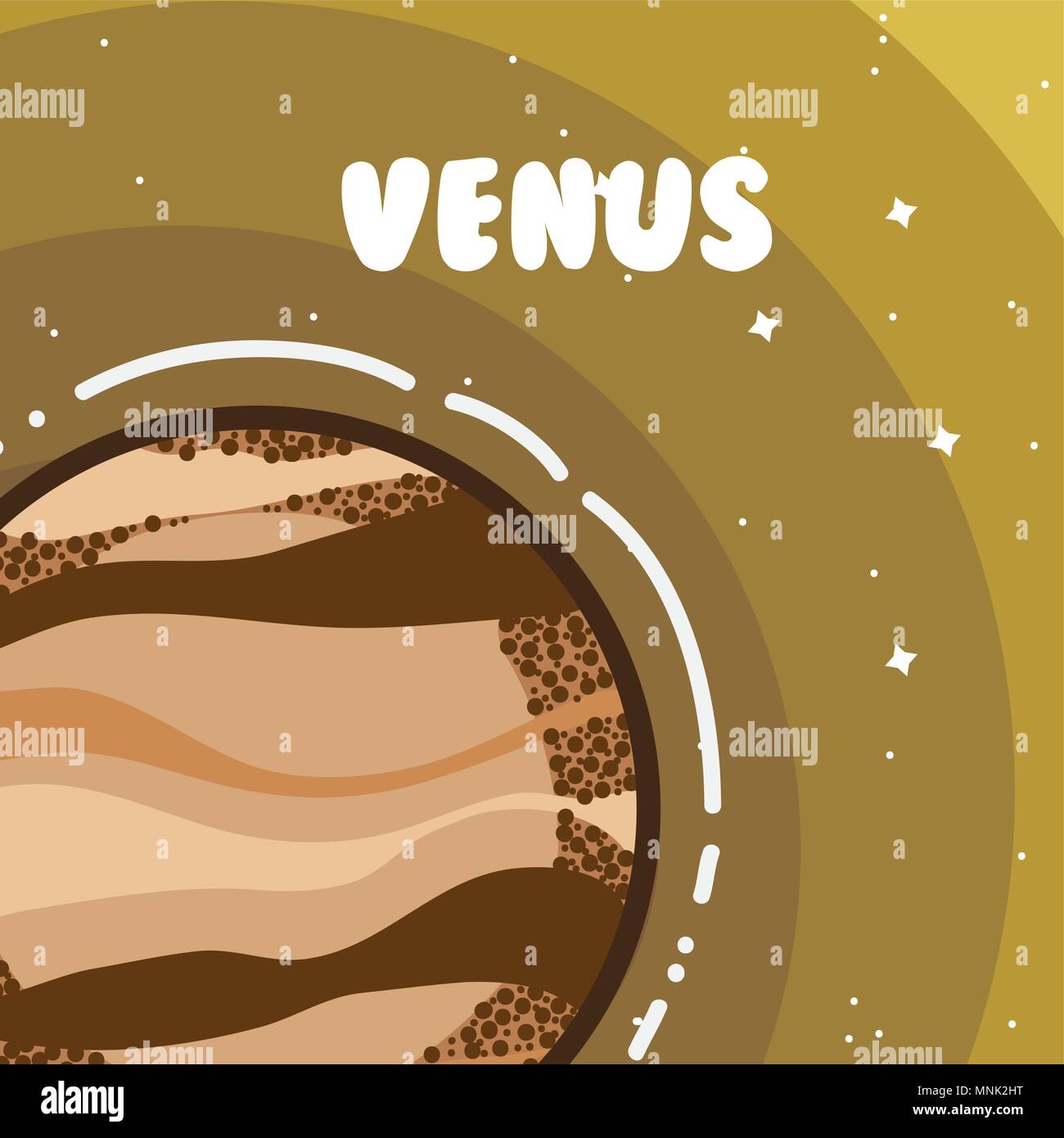 Vénus planète milkyway Illustration de Vecteur