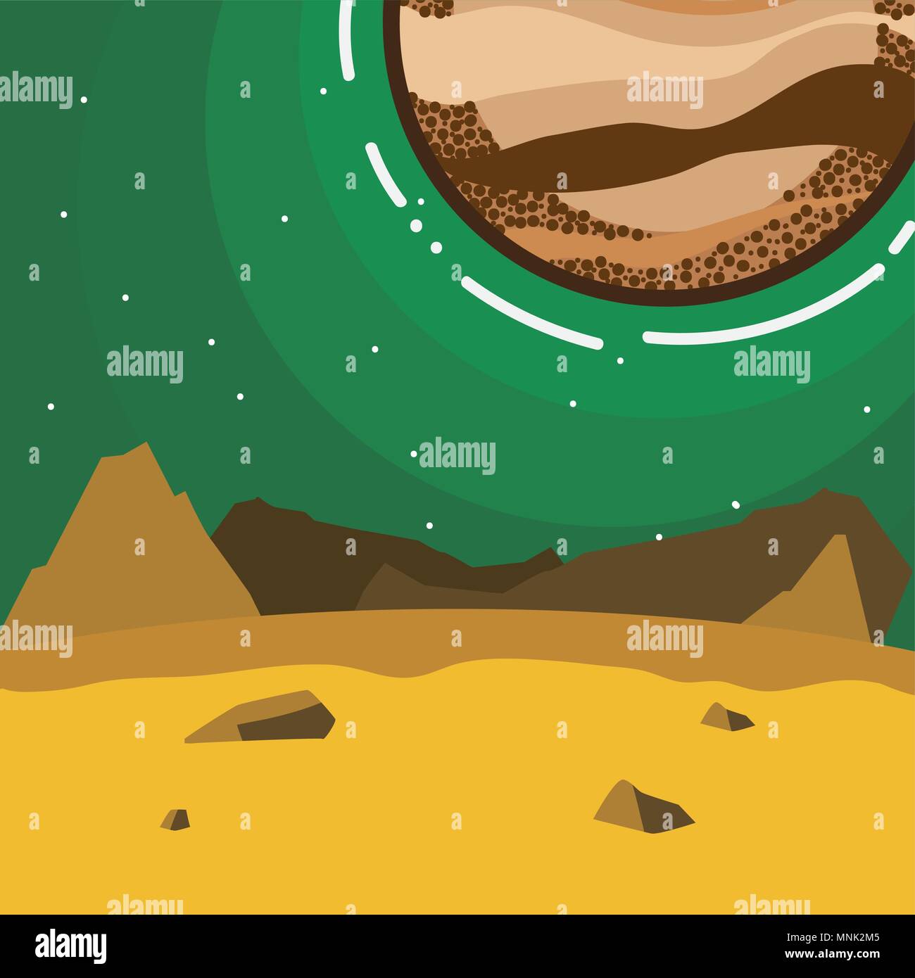 Planète Vénus vu de sol Illustration de Vecteur