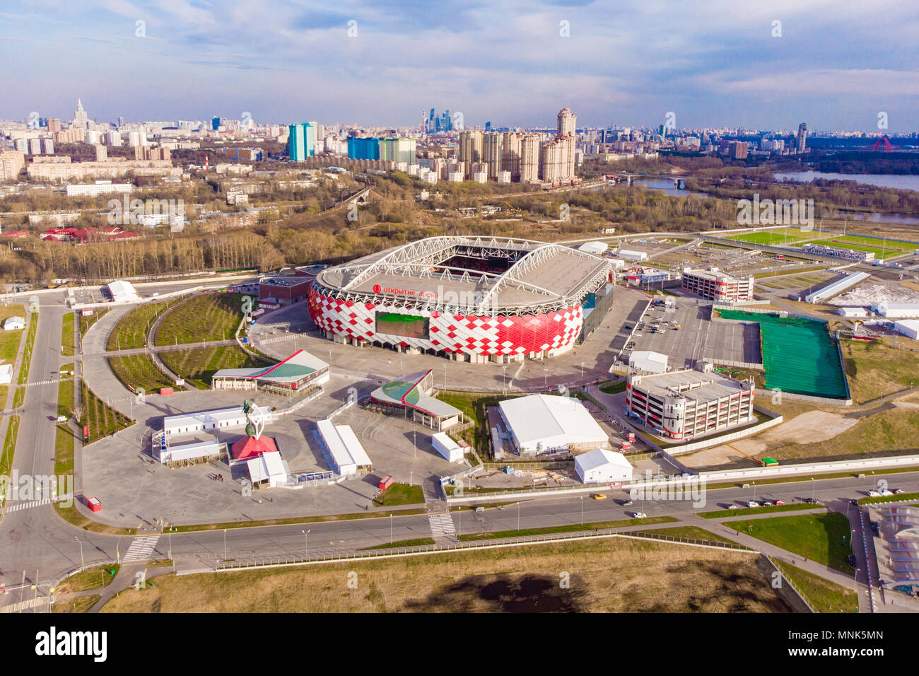 Moscou, Russie Vue de Otkrytie Arena Stadium Stade Spartak de Moscou Banque D'Images