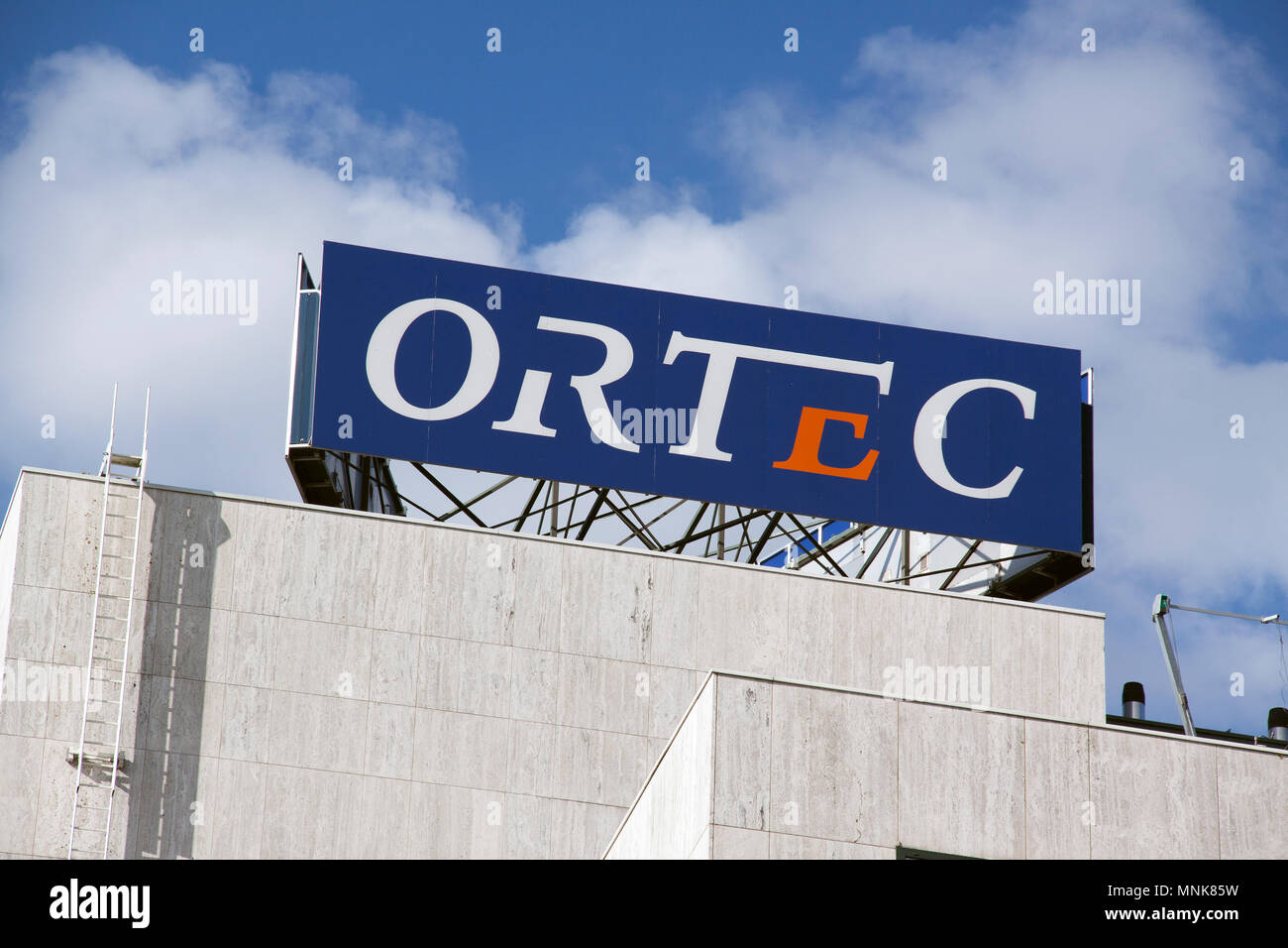 Amsterdam, Pays-Bas 15 août 2016 : lettres ORTEC sur un mur, l'un des plus grands fournisseurs de solutions d'analyse et d'optimisation du logiciel dans la w Banque D'Images