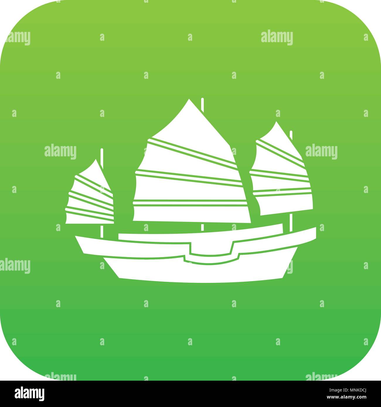 L'icône verte numérique jonque Illustration de Vecteur