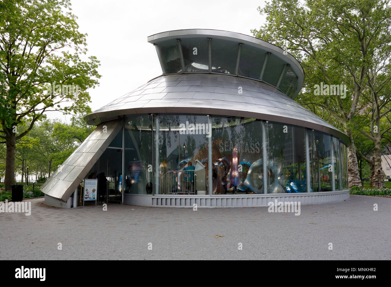SeaGlass carrousel dans Battery Park, Manhattan, New York City Banque D'Images