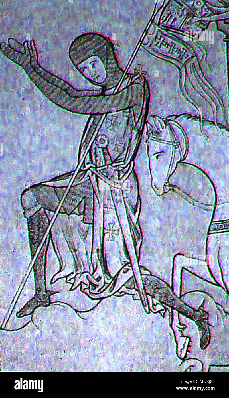 1935 Illustration d'un jeune Templier ou hospitalier Banque D'Images