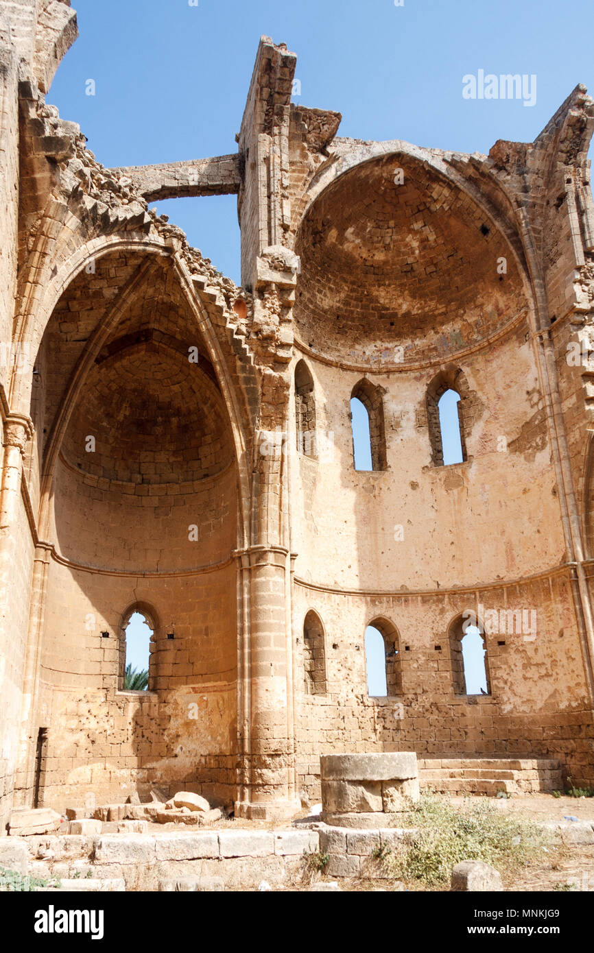 Ruines de St George Rum Kilisesi église orthodoxe grecque, Famagusta, Chypre du Nord Banque D'Images