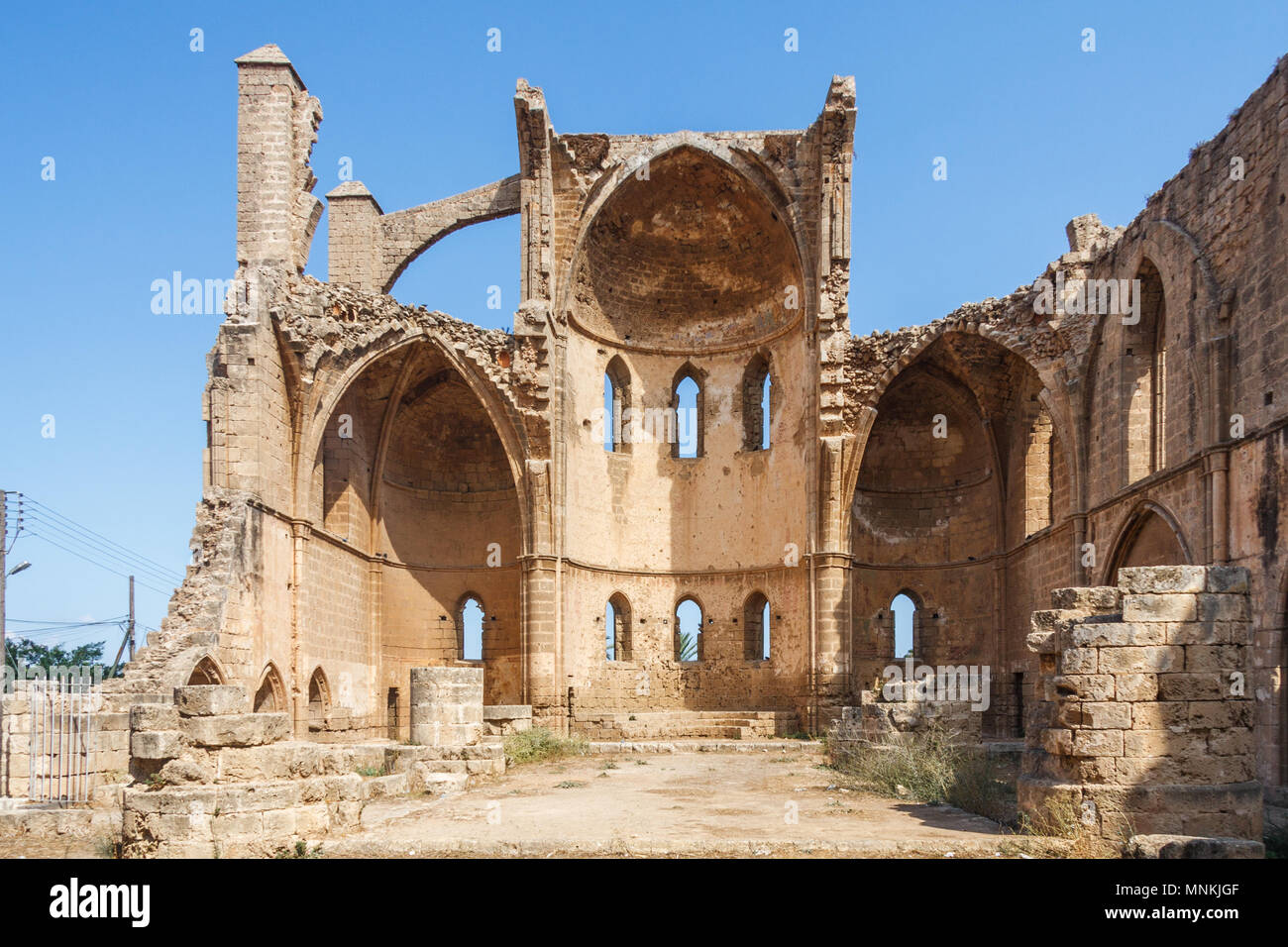 Ruines de St George Rum Kilisesi église orthodoxe grecque, Famagusta, Chypre du Nord Banque D'Images