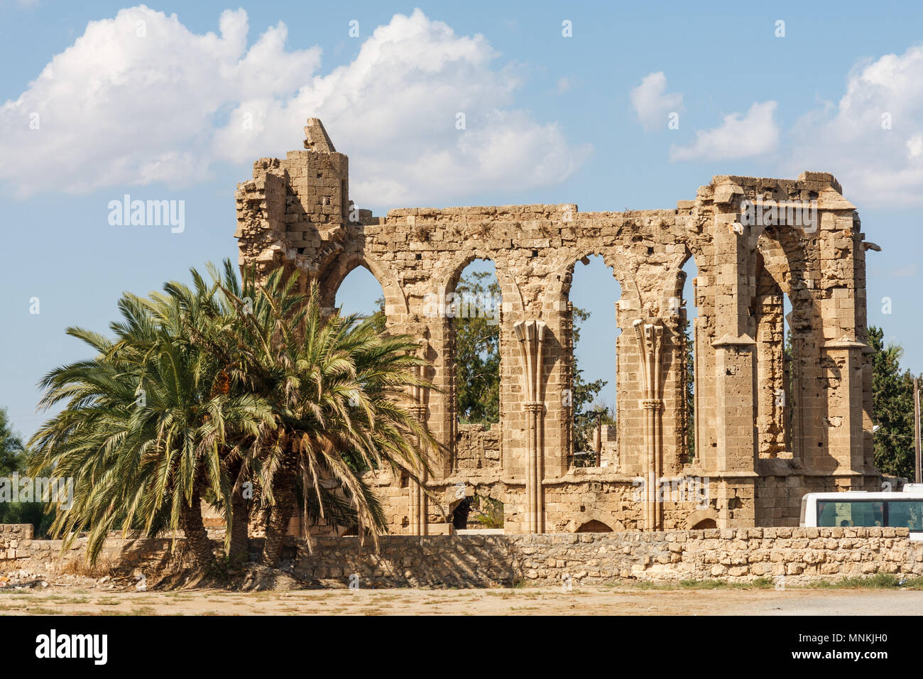 Ruines de St George Rum Kilisesi église orthodoxe grecque, Famagusta, Chypre du Nord Banque D'Images
