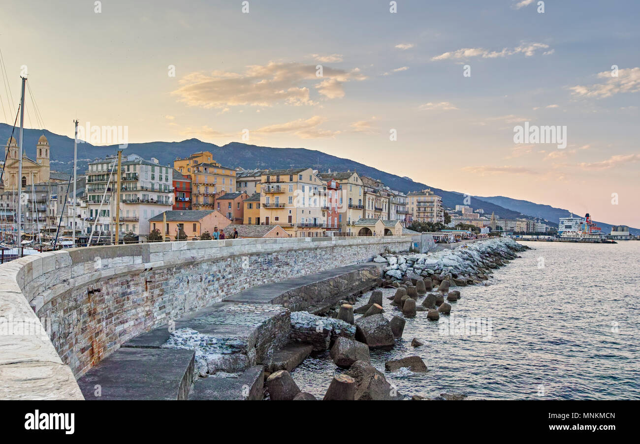 Port de Bastia, Corse France Banque D'Images