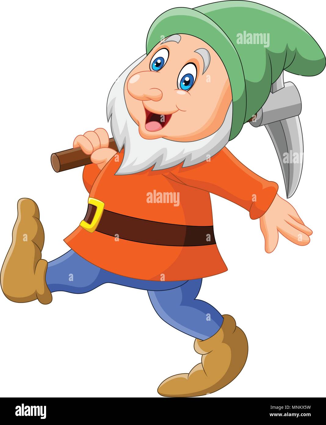 Mineur nain heureux Illustration de Vecteur