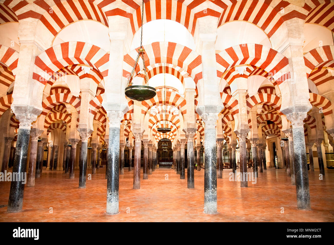 La Grande Mosquée et de la cathédrale Mezquita de Cordoue, d'intérieur de l'Espagne Banque D'Images