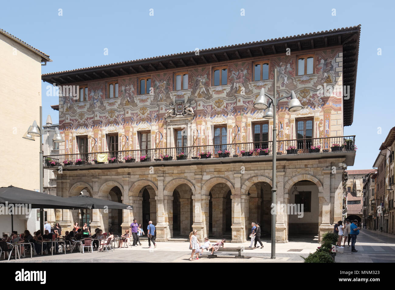 Entrée avant d'Ayuntamiento de Durango, Vizcaya, Espagne, Banque D'Images