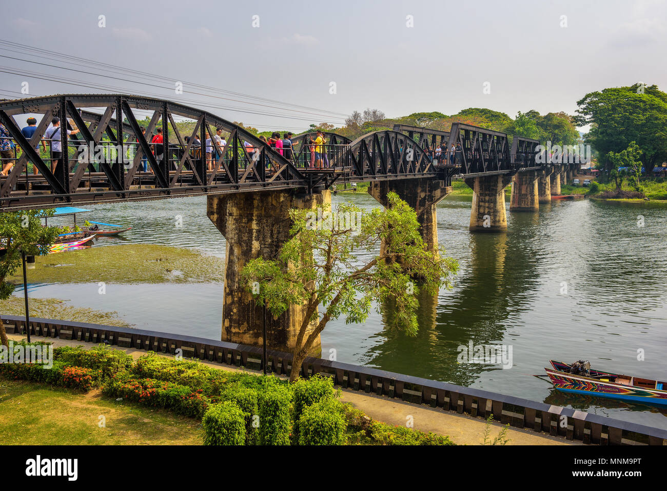 Pont sur la rivière Kwai et le chemin de fer de la mort Banque D'Images