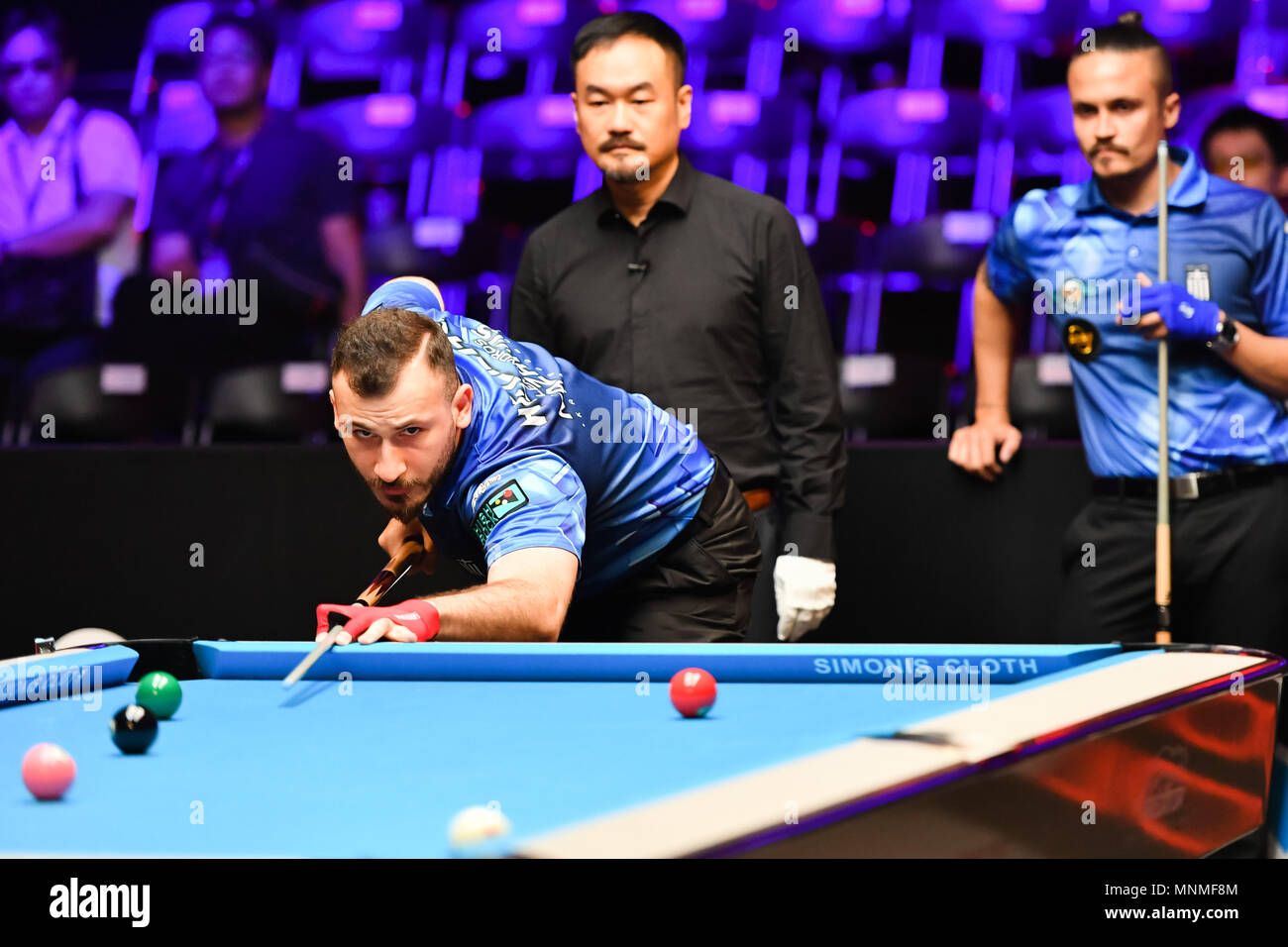 Shanghai, Chine. 18 mai 2018. La Grèce Alexander Kazakis et Nick Malaj pendant la coupe de monde de 2018 : 2 piscine ronde - Taiwan contre la Grèce au gymnase (Luwan) Arena le Vendredi, 18 mai 2018. SHANGHAI, CHINE. Credit : Crédit : Wu G Taka Taka Wu/Alamy Live News Banque D'Images