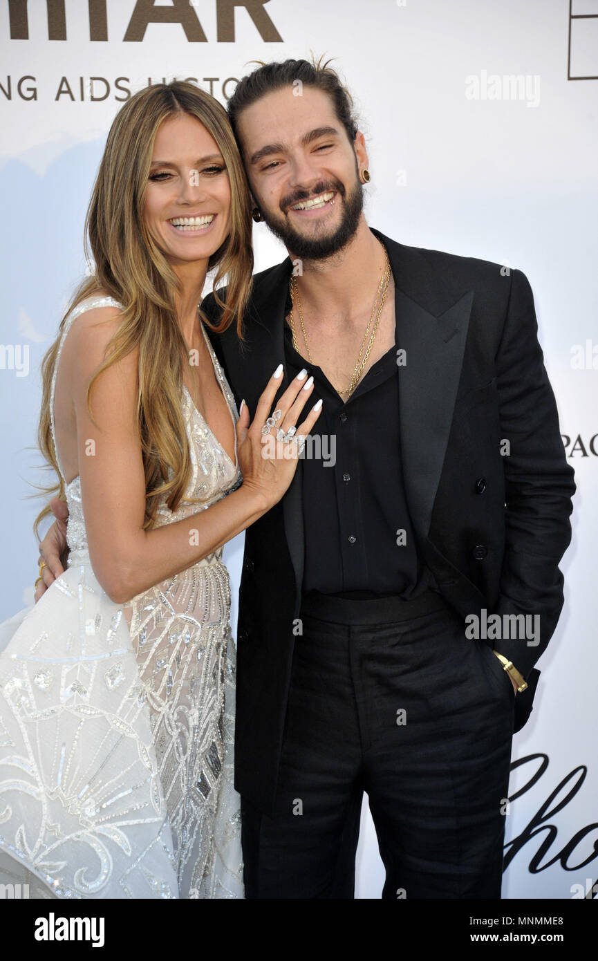 Heidi Klum et Tom Kaulitz de Tokio Hotel à l'amfAR's Cinema Against Aids 25 lors du Gala du 71e Festival de Cannes à l'Hôtel du Cap-Eden-Roc le 17 mai 2018 à Antibes, France | Verwendung weltweit Banque D'Images
